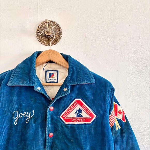 1980's Rochester Junior Corduroy Varsity Jacket - Picture 2 of 4